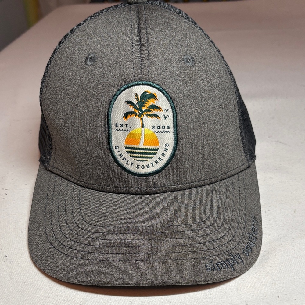 Simply Southern Gray Cotton SnapBack Trucker Hat One Size